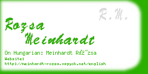 rozsa meinhardt business card